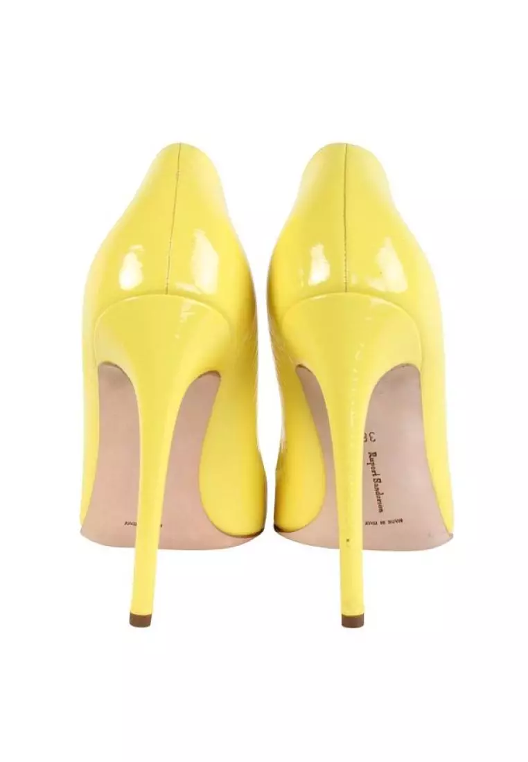 Buy Rupert Sanderson Pre Loved RUPERT SANDERSON Yellow Neon Patent