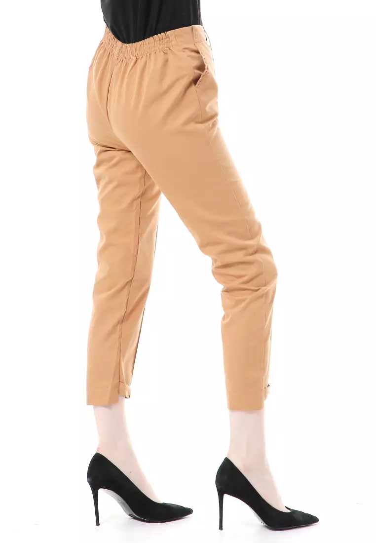 Vanya Baggy Pants Celana Panjang Lipit Premium Quality - Milo/Latte