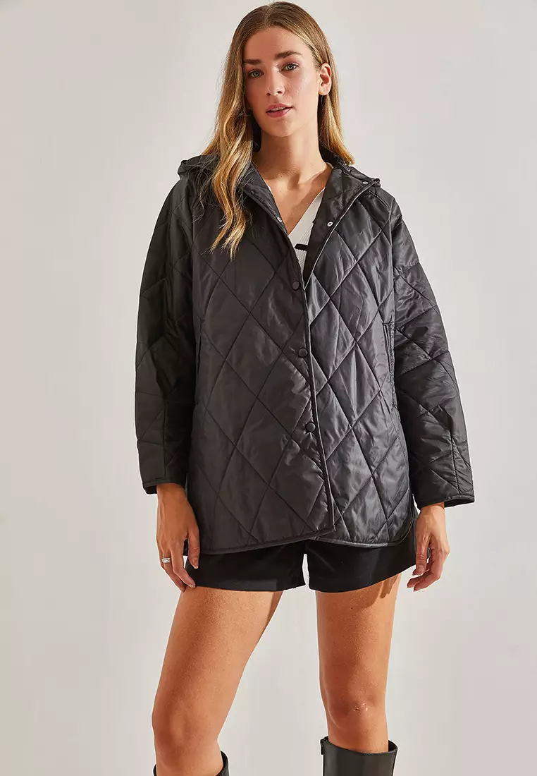 Diamond Quilted Coat