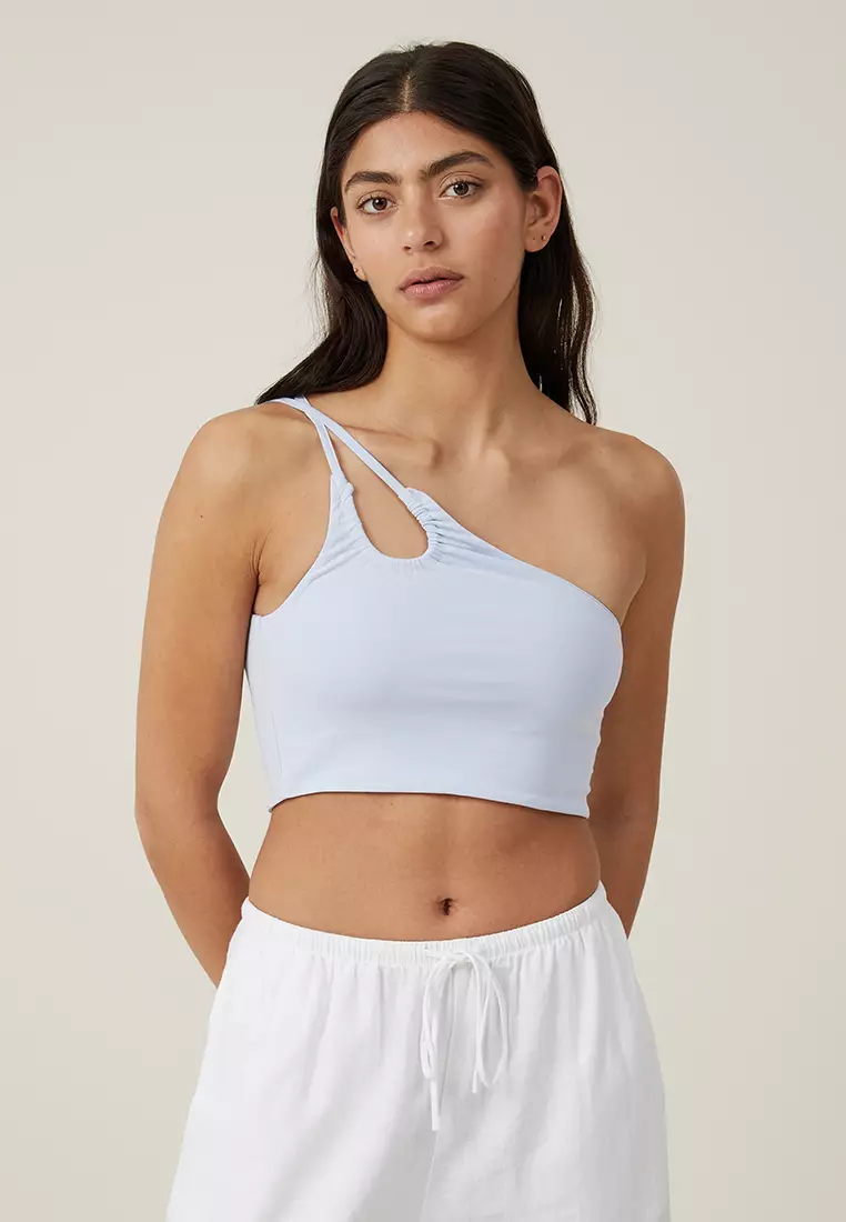 Buy Cotton On Belle One Shoulder Gathered Crop Top 2024 Online Zalora