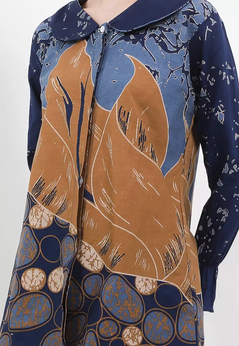 Batu Blouse Batik Premium Wanita Casual Modern