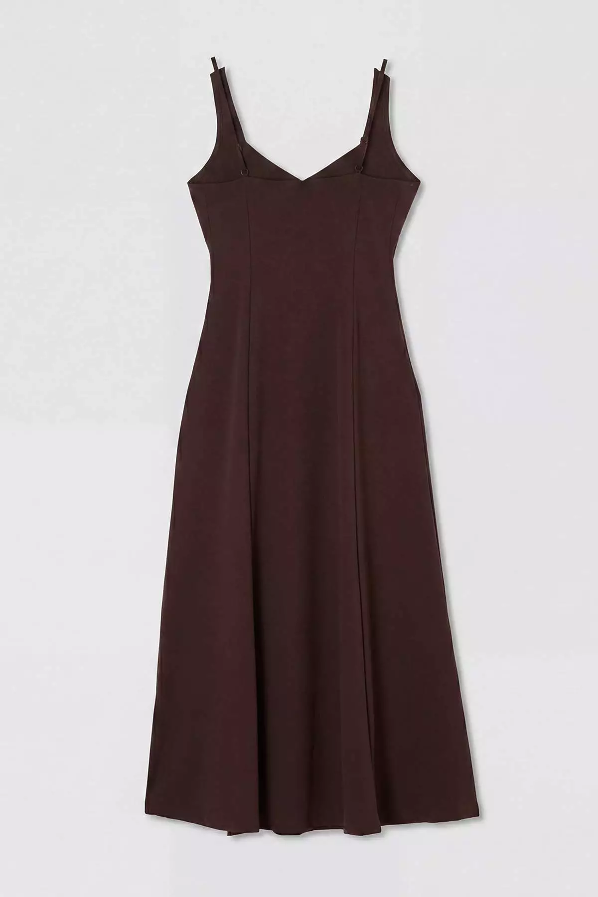 Brown A-Line/A Bell Form Sweetheart Neck Sleeveless Maxi Scuba Crepe Knitted Dress Twoss26El00262