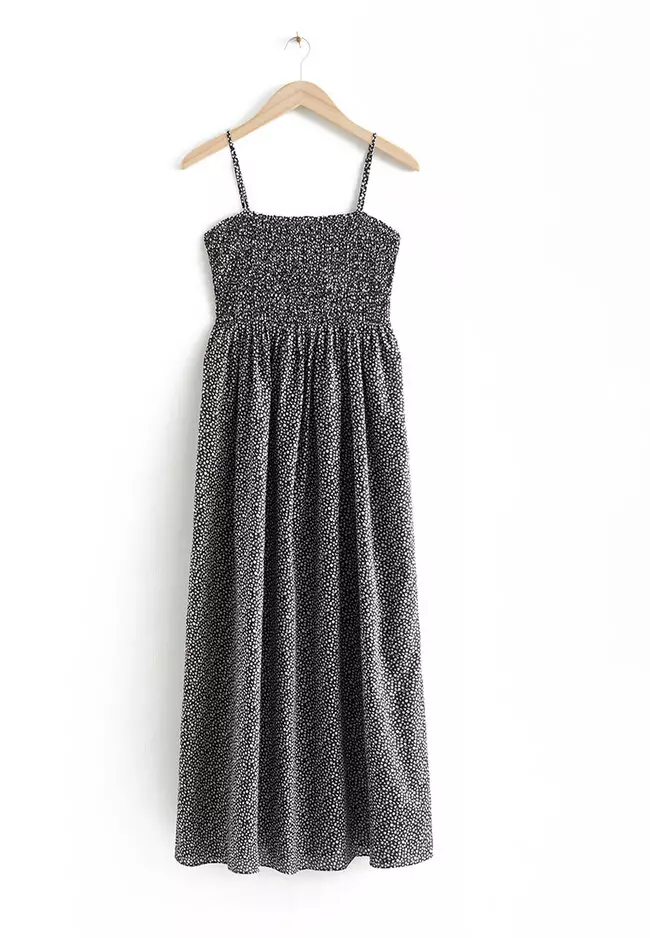 Smocked Strappy Maxi Dress