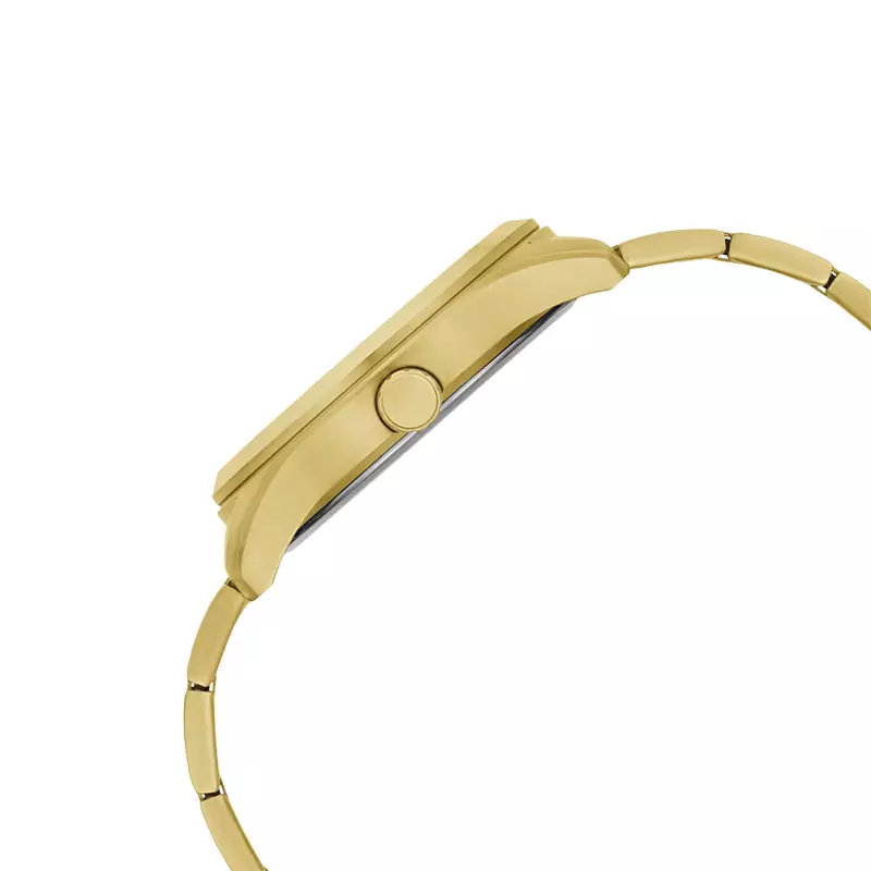 Jam Tangan Pria Guess GW0707G2 Men Multi-function Blue Dial Gold Stainless Steel Strap