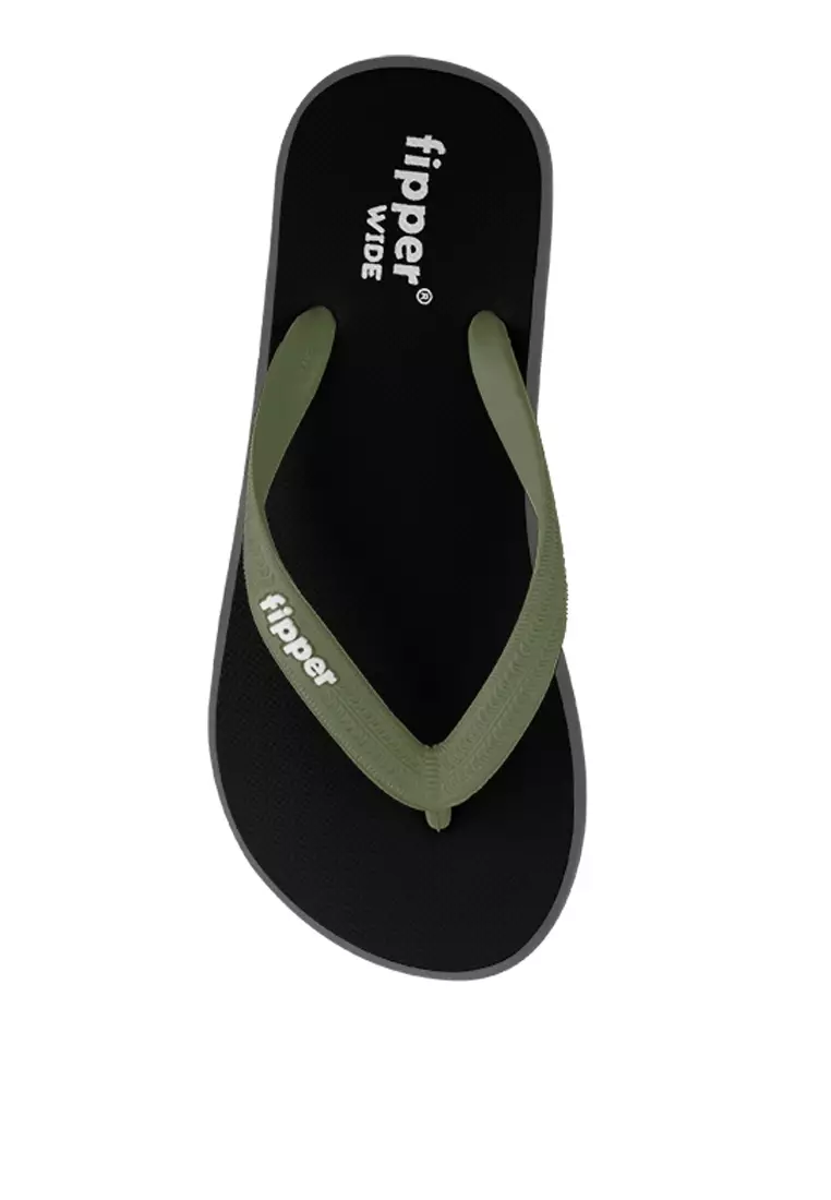 Jual Fipper Slipper Fipper Wide Black Grey Dark Green Army