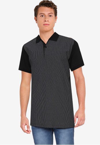 Fidelio black Vertical Lines Polo Shirts 505A5AAC55A8C9GS_1