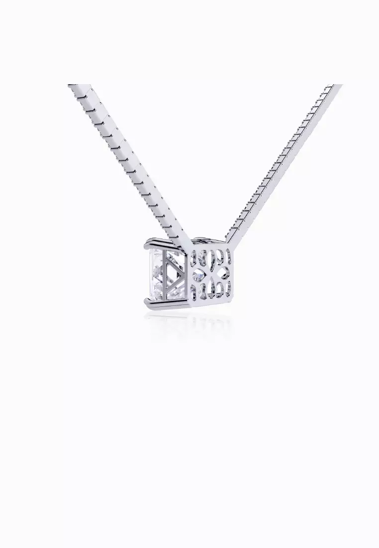 Vinstella Icy Cascade Frost Diamond Pendant - Rhodium Plated