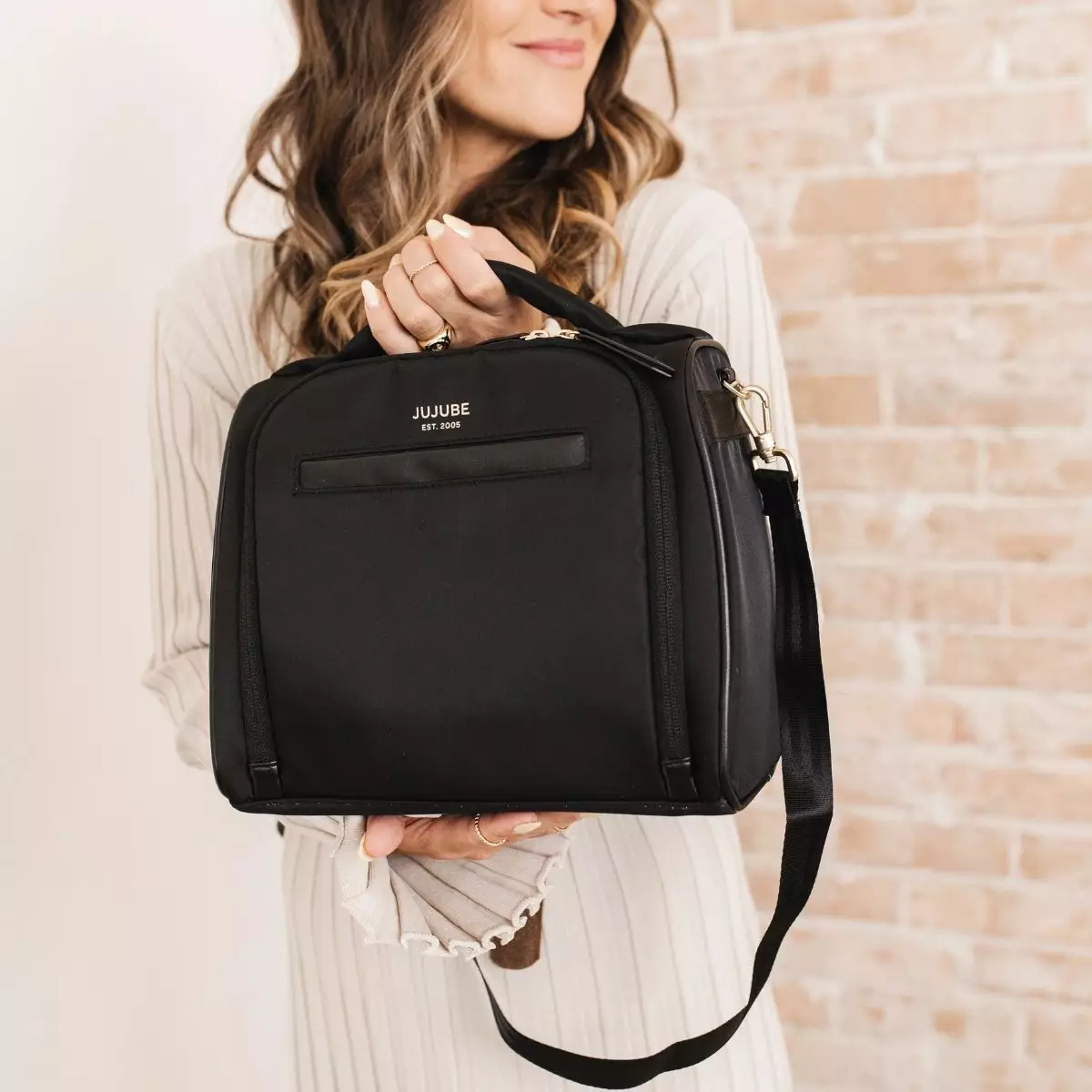 Jujube Insulated Bottle Bag Black - Tas Penyimpanan Botol Bayi