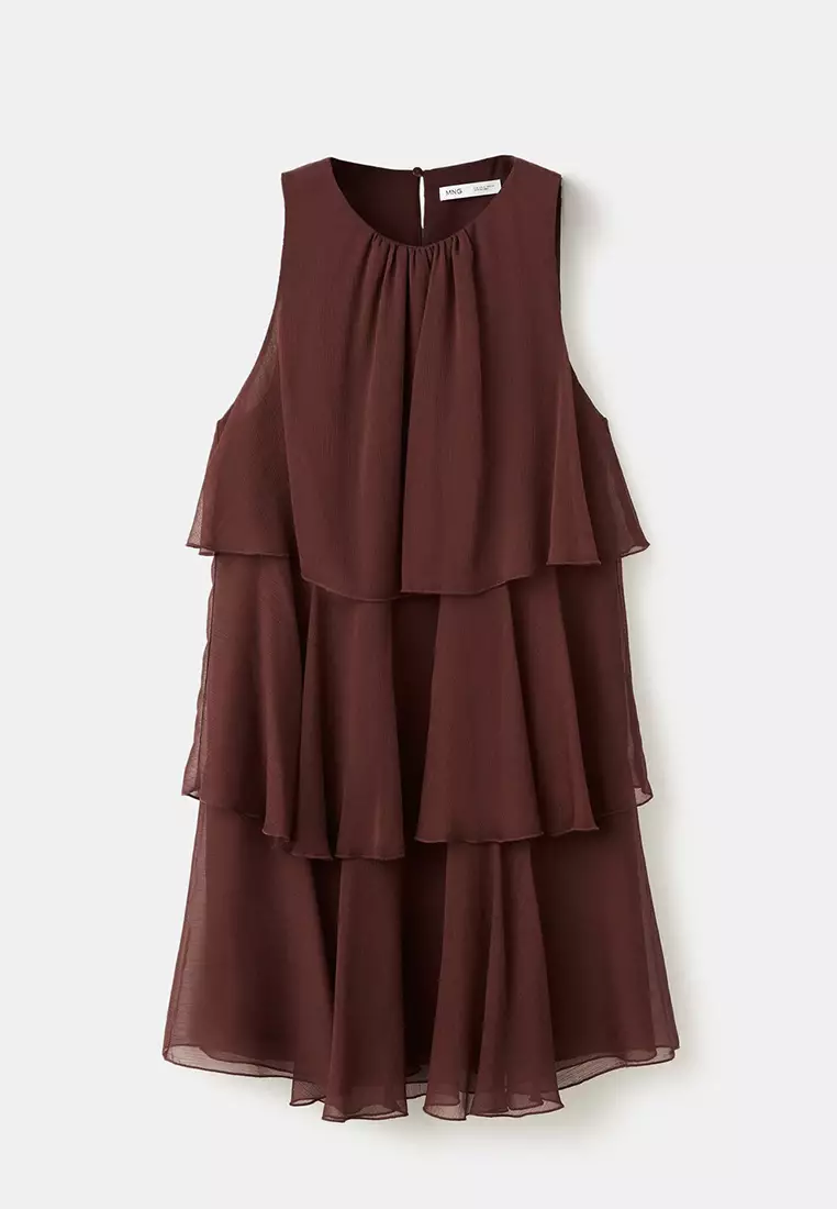 Ruffled Draped Dress