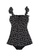 ZITIQUE black Women's Floral Pattern One-piece Swimsuit - Black F9483US2C609A7GS_1