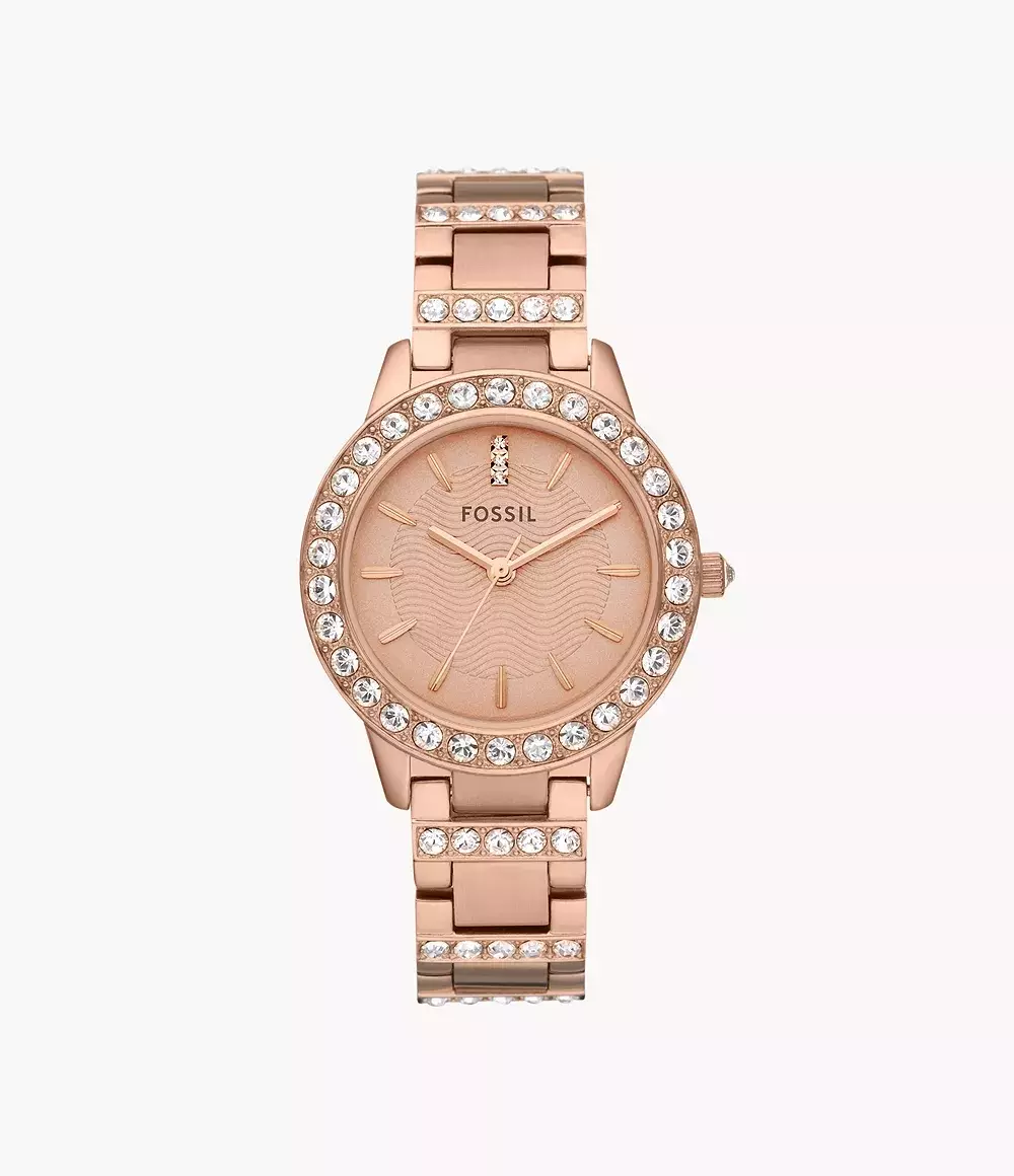 fossil chronograph rose gold