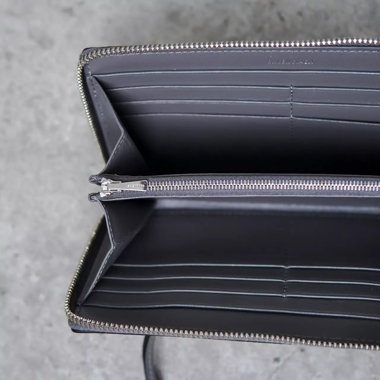 Dompet BALENCIAGA NEO CLASSIC GREY ZIP LONG WALLET 100% ORIGINAL