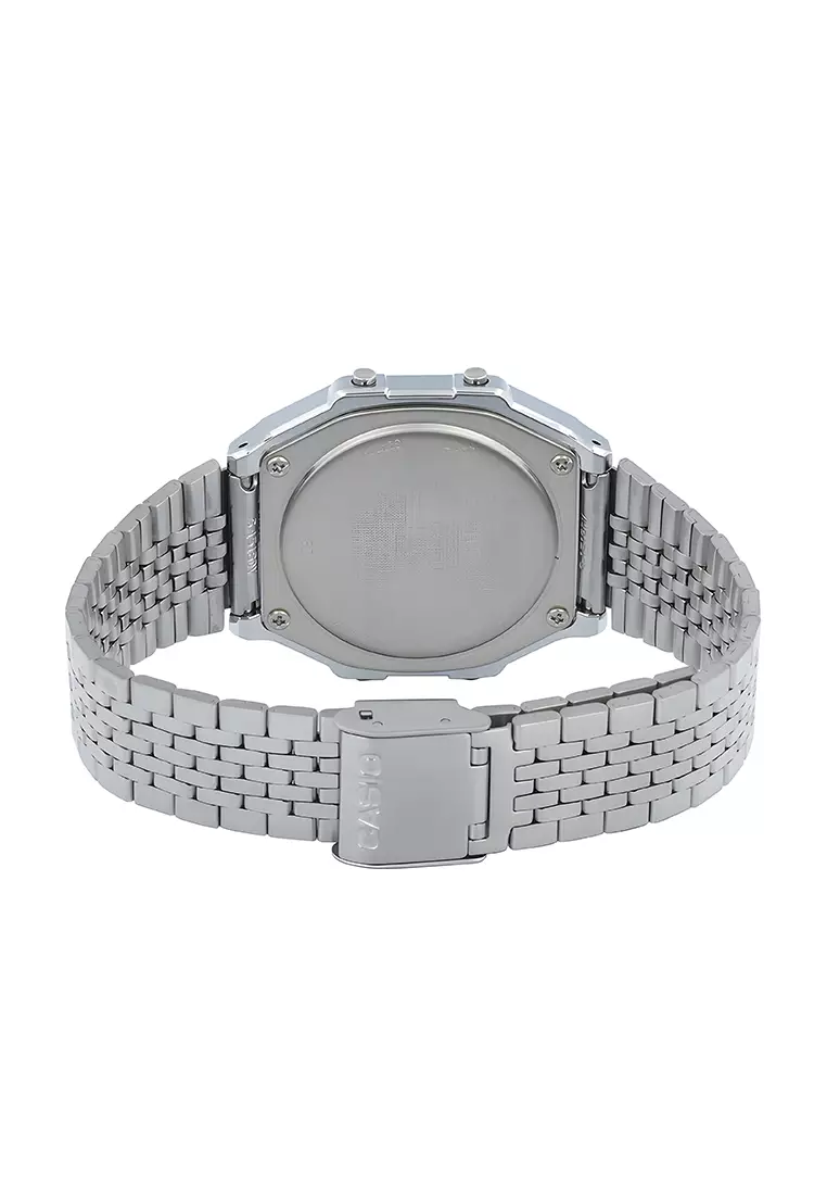 Casio Vintage ABL-100WE-1B Jam Tangan Unisex - Smartphone Link - Digital Dial - Stainless Steel Band