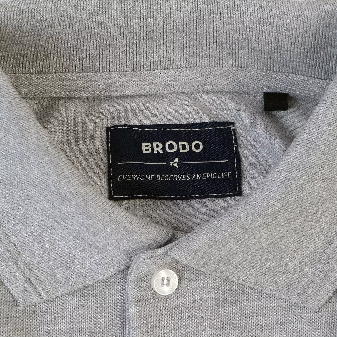 BRODO - Broshirt Polo Longsleeve Misty Grey