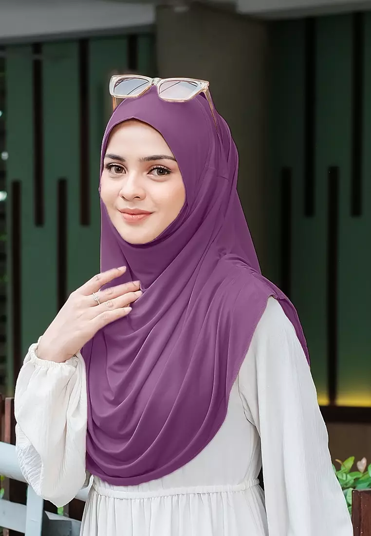 HIJAB INSTAN FATHIA - DARK PURPLE