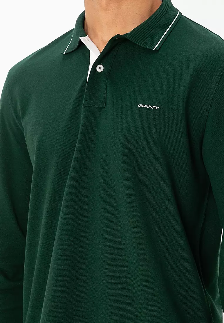 Textured Collar Polo Shirt