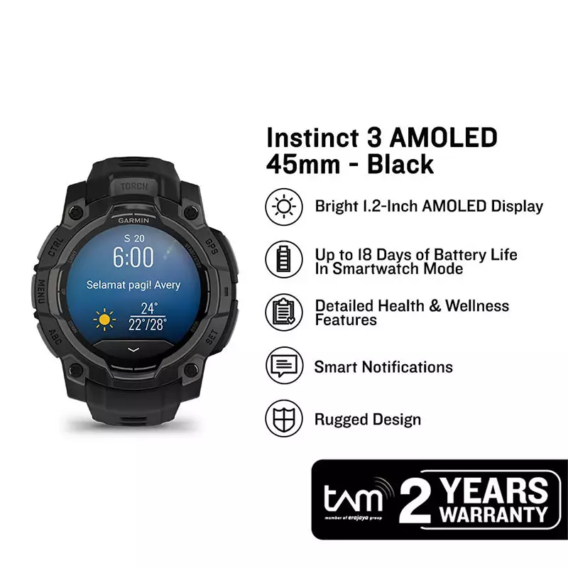 Jam Tangan Instinct Gps Watch Gps Smartwatch Garmin Instinct Solar
