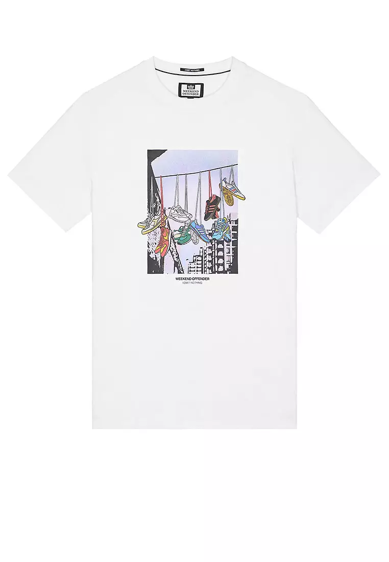 MENS WHITE TURF WARS GRAPHIC TEE