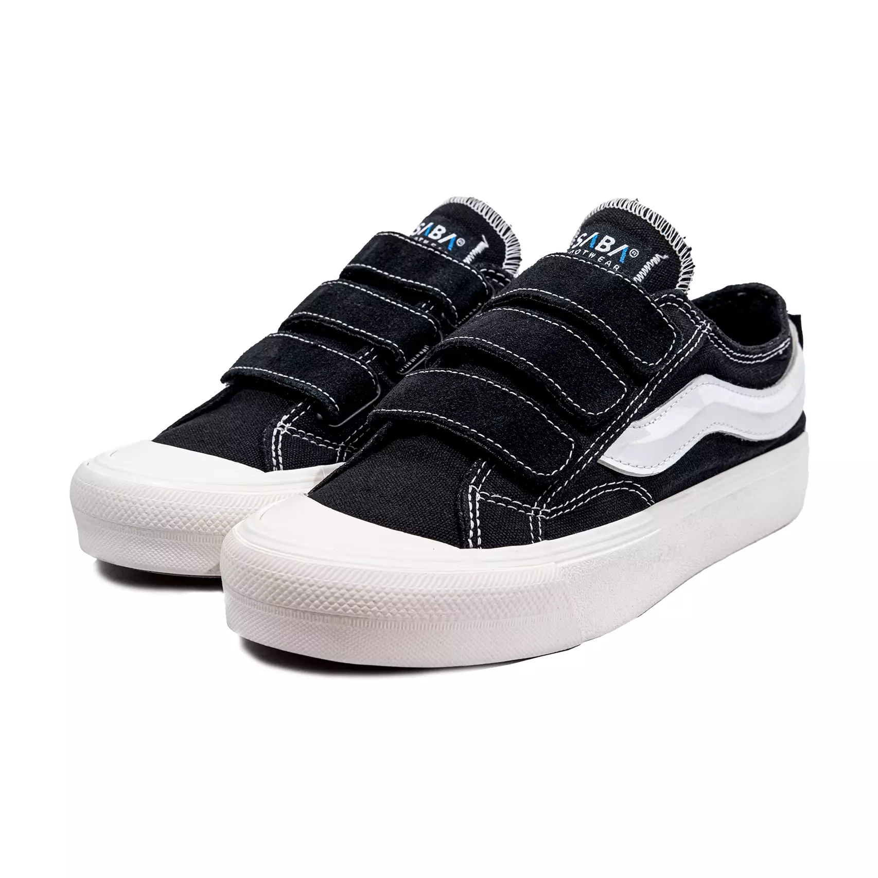 SABA Veloz Falco Black White - Velcro Sepatu Sneakers Casual Pria Wanita Original 100% VLZ 01
