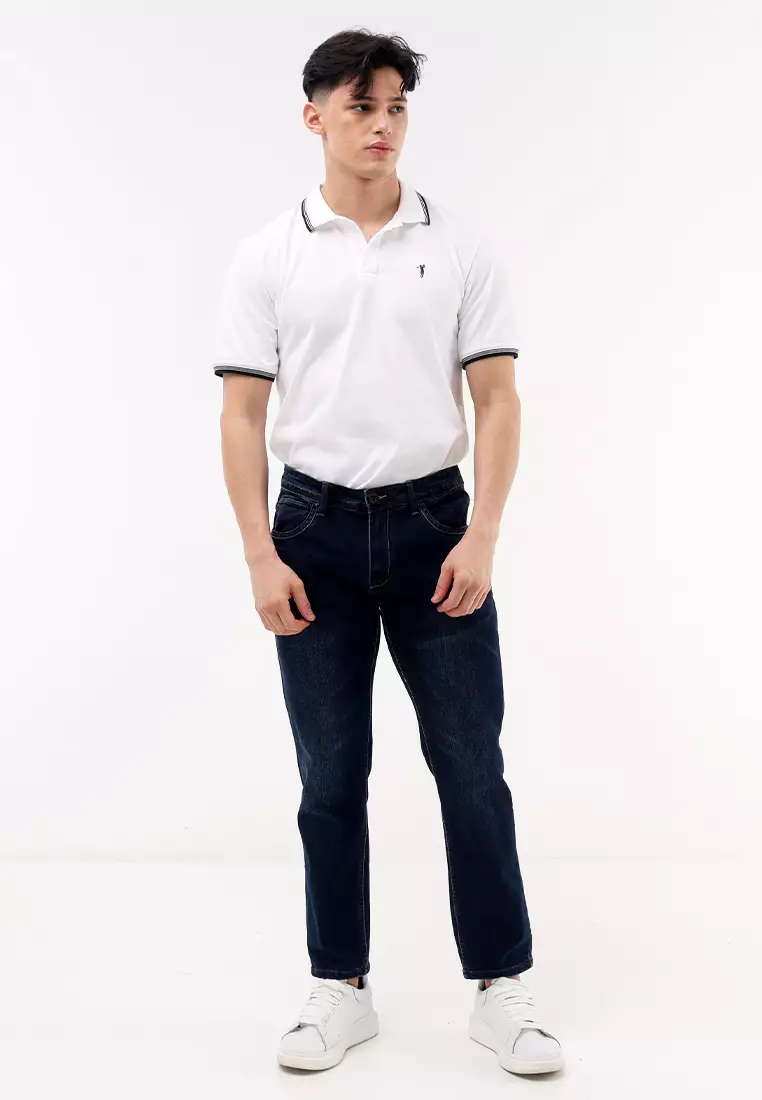 Denim Long Slim Tapered Jeans