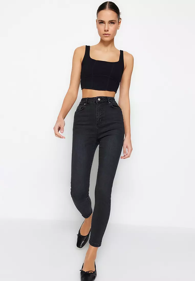 Buy Trendyol Crop Skinny Jeans Online | ZALORA Malaysia