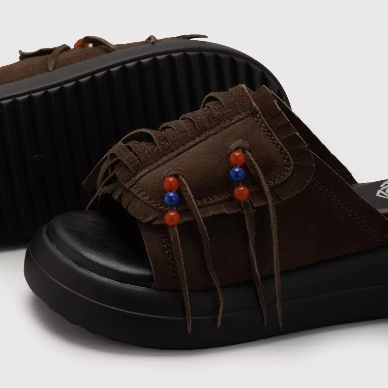 Adorable Projects - Alcantara Sandals Genuine Suede Brown - Sandal Wanita