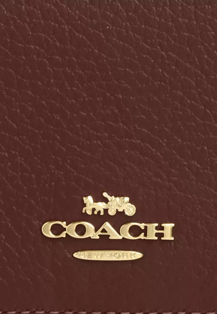 Card Holder Wallet In Signature Canvas - Tan/ Brown CZ034