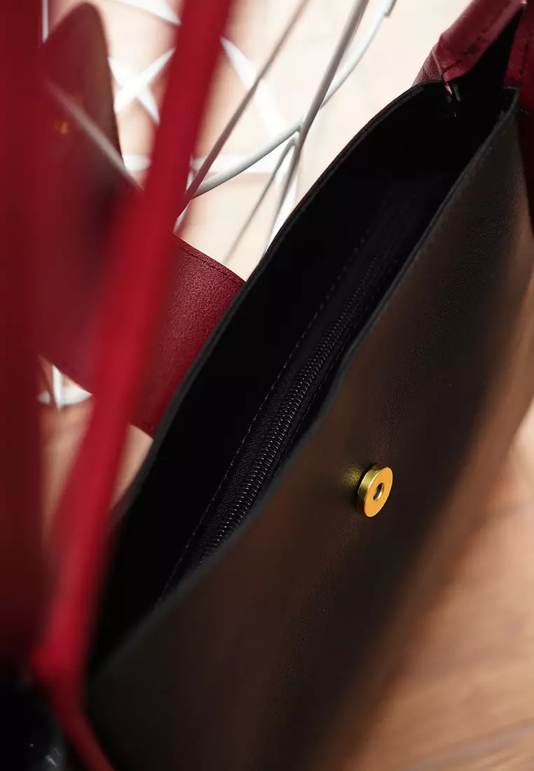 Vedlyn mira tote bag cocok sebagai tas kerja wanita - BlackRed