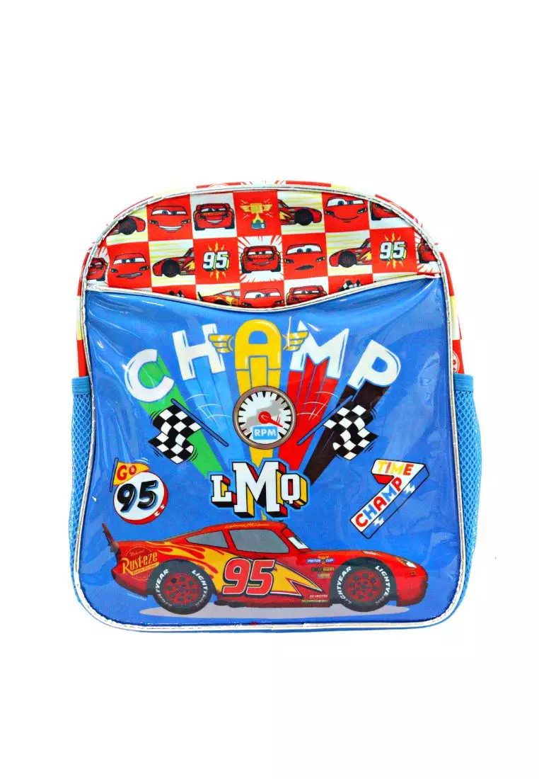 Lightning mcqueen backpack disney store hot sale