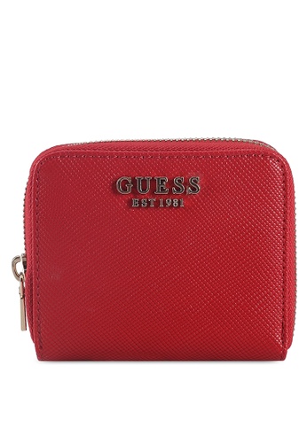 Guess red Laurel Small Zip Around Wallet B8629AC50F1731GS_1