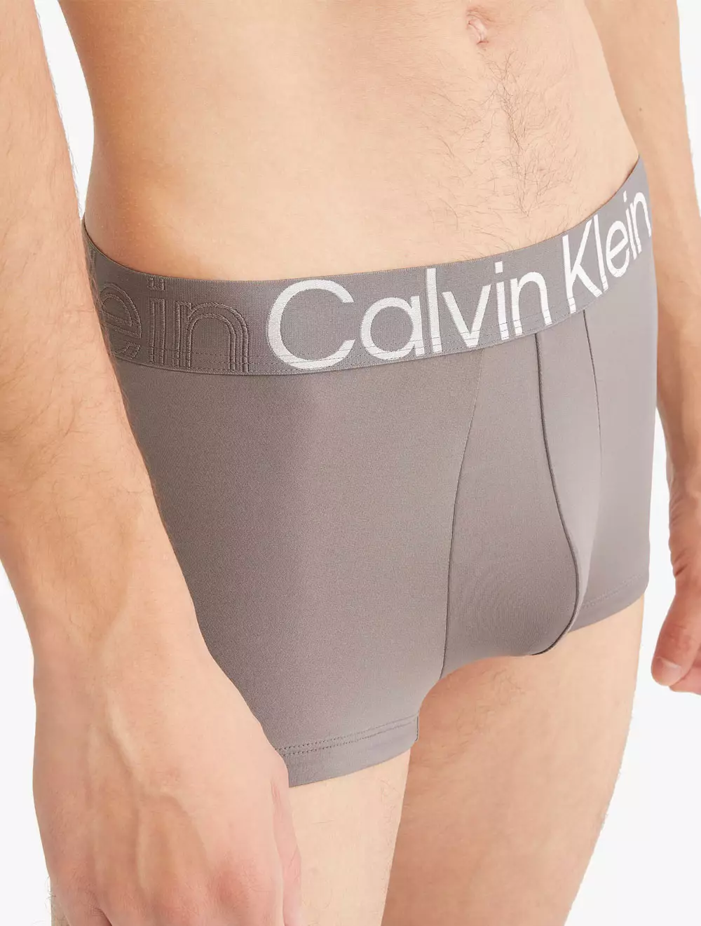 CK UNDERWEAR - EFFECT MICRO LOW RISE TRUNKS - grey