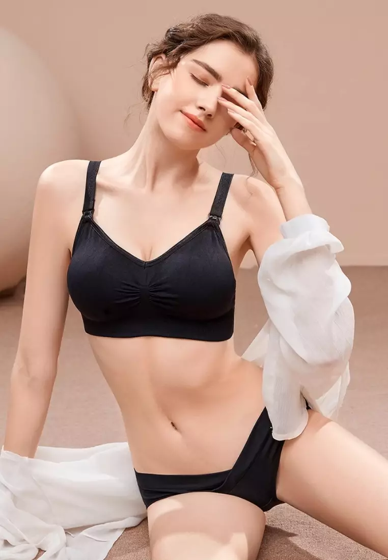 Grace Nursing Push Up Bra in Black Maternity Bra