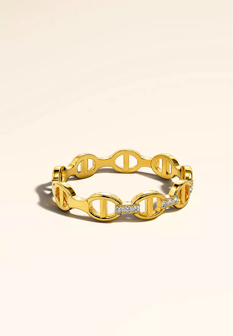 Mariner Link Ring In Gold