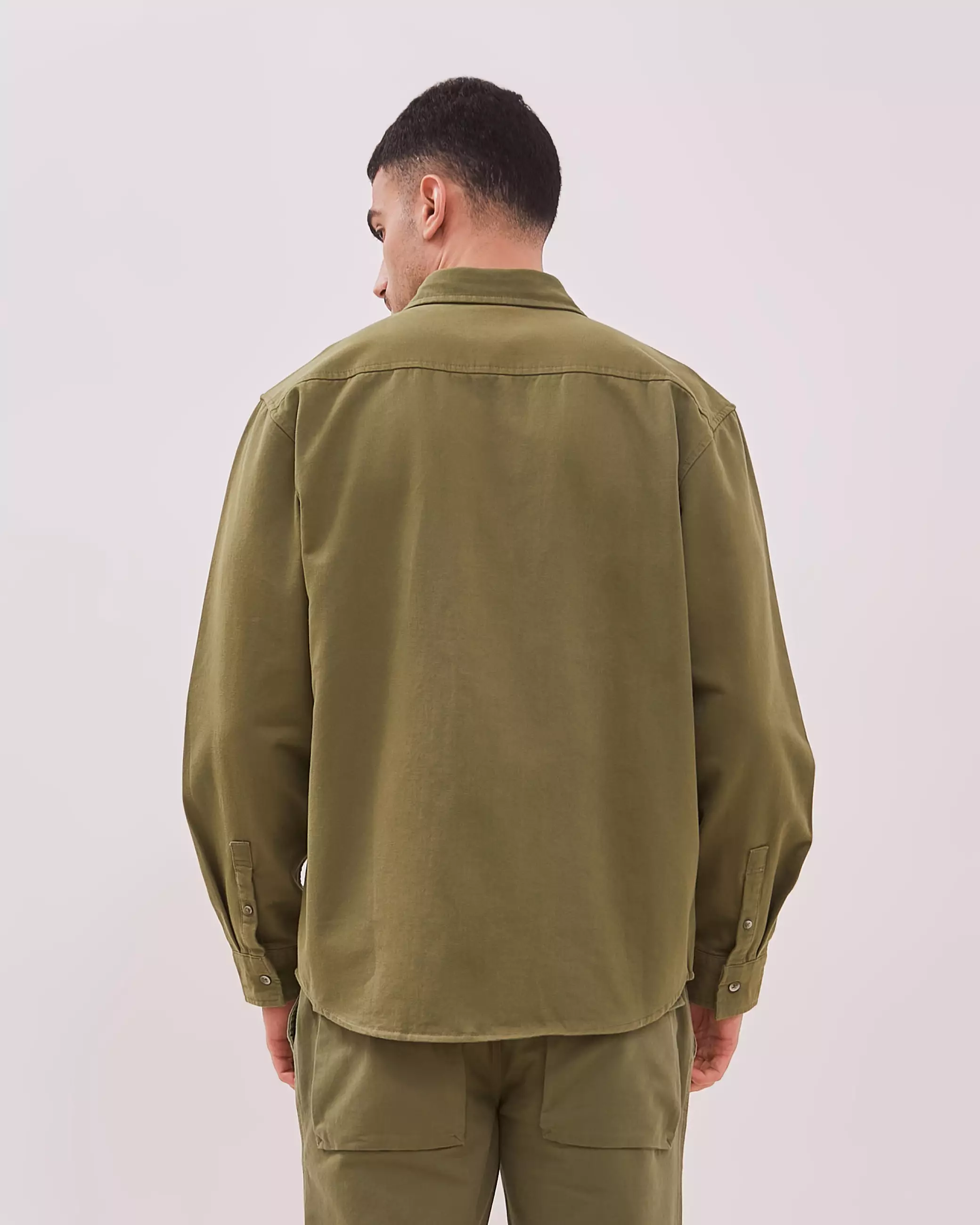 AMK Kemeja Pria Lengan Panjang SHS Yonas Ls Olive