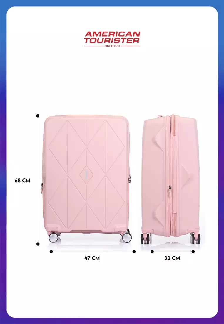 American Tourister Koper Hardcase Argyle Medium 25 Inch EXP TSA V2 - Antique Pink