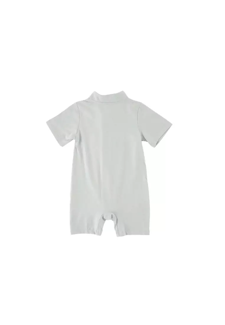 活力智慧藍親子裝男嬰兒唐裝漢服連褲裝0843