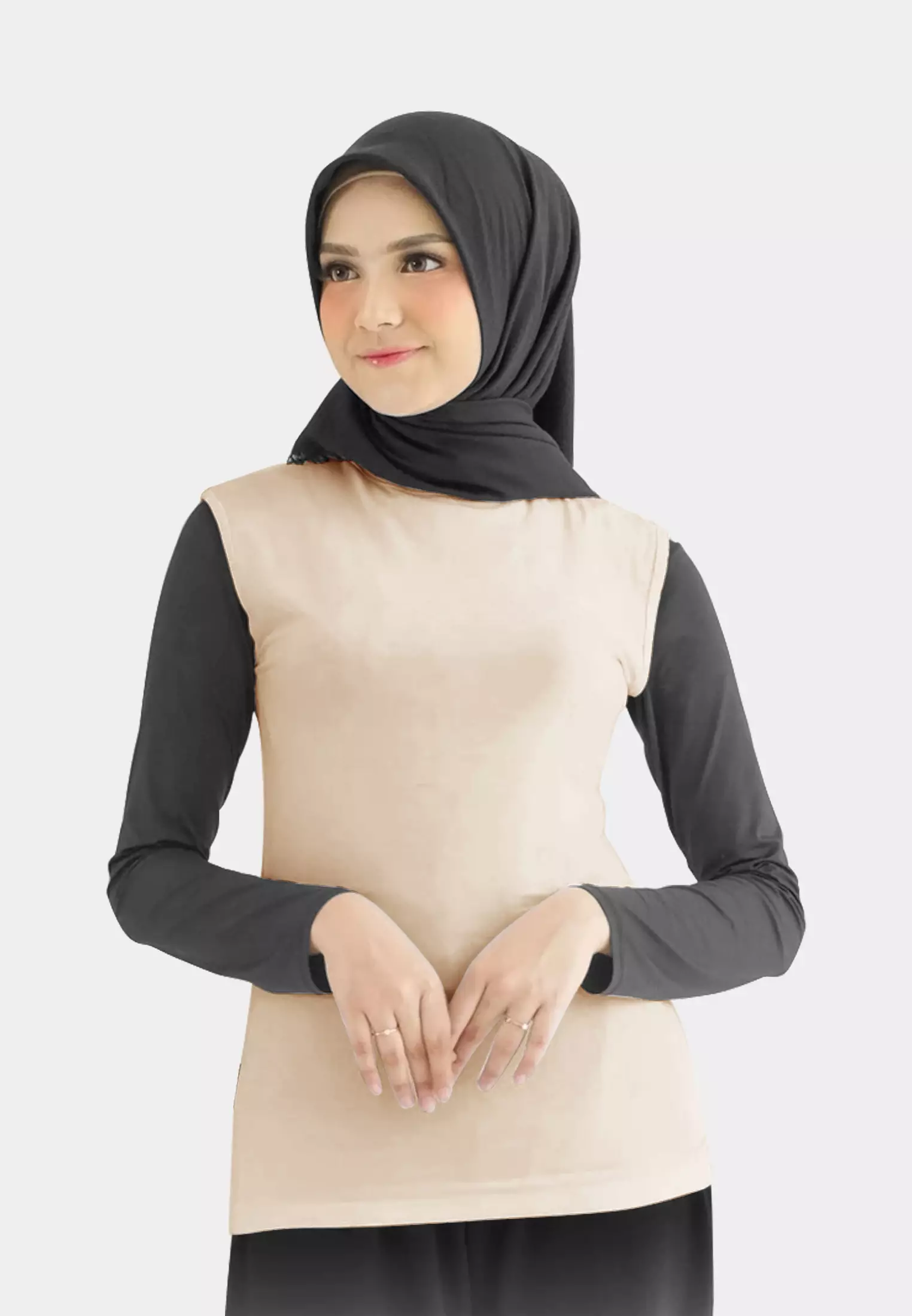 Cotton Bee - Round Neck Sleeveless | Inner Manset Kaos Tanpa Lengan - Milkshake - XL