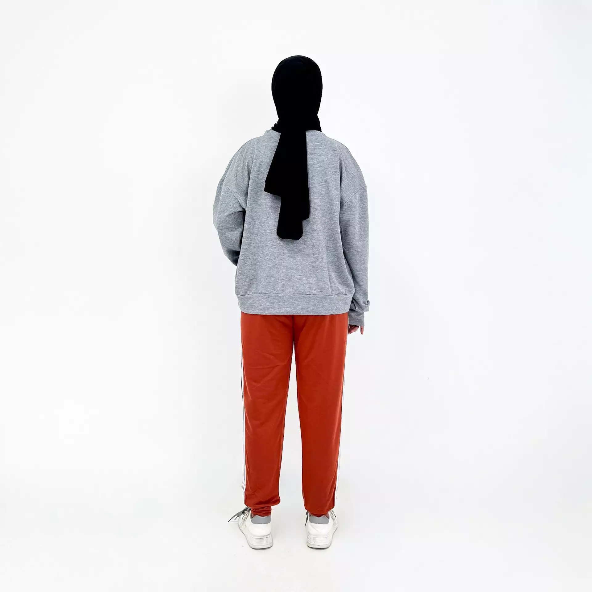 Raima Set Sporty Jogger Pants GREY TERACOTA Setelan Baju Olahraga Wanita