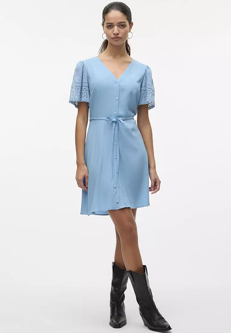 Short Sleeves Short Shirt Dress