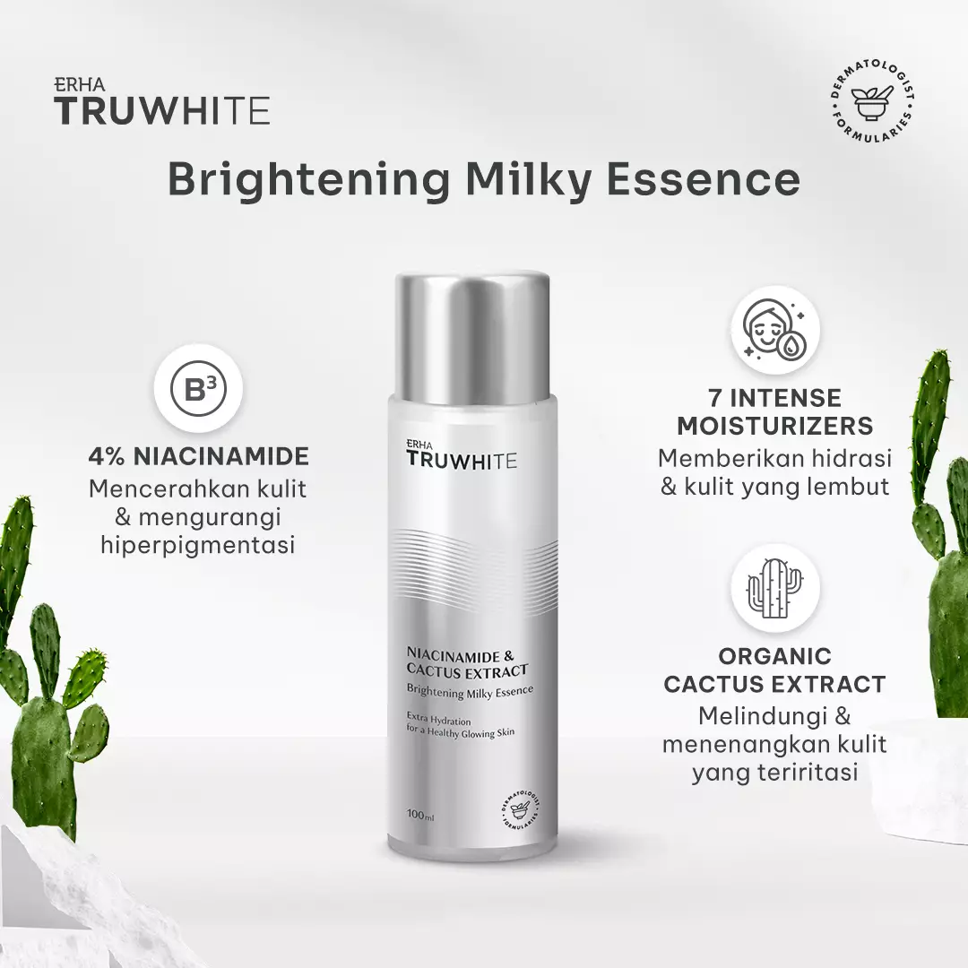ERHA Truwhite Brightening Milky Essence 100ml - Essence Pencerah Wajah