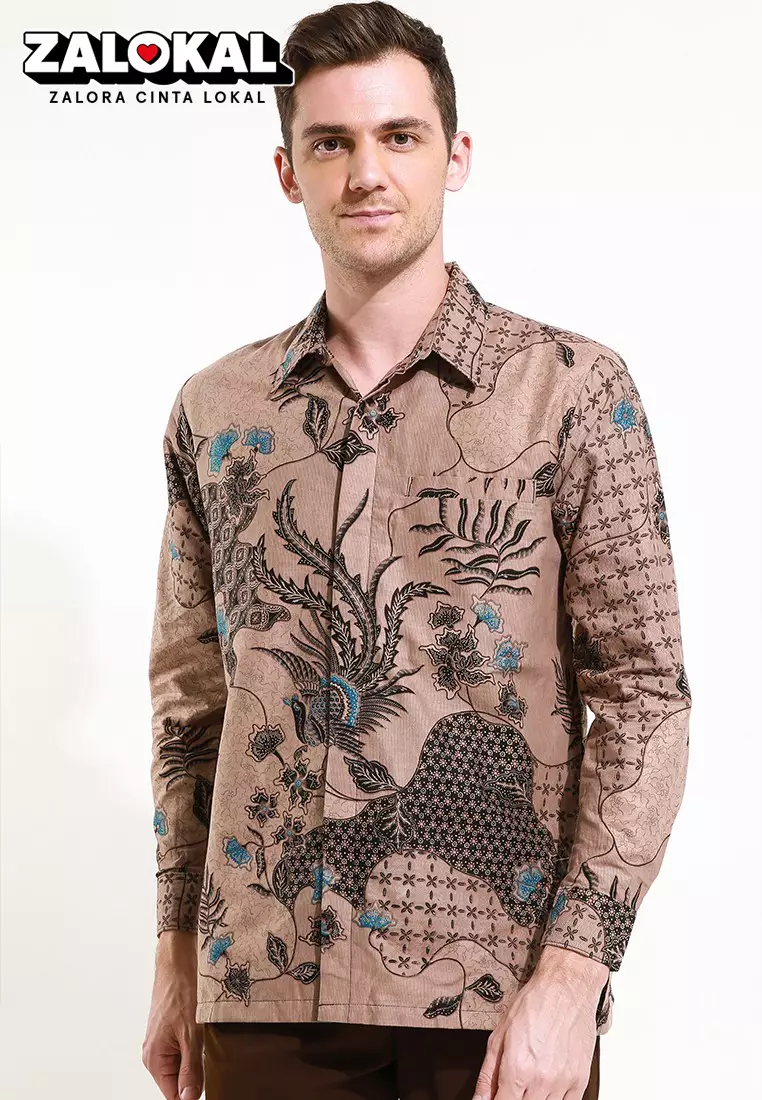 Sekarjagad Kemeja Batik Exclusive Premium Pria Casual Modern Lengan Panjang