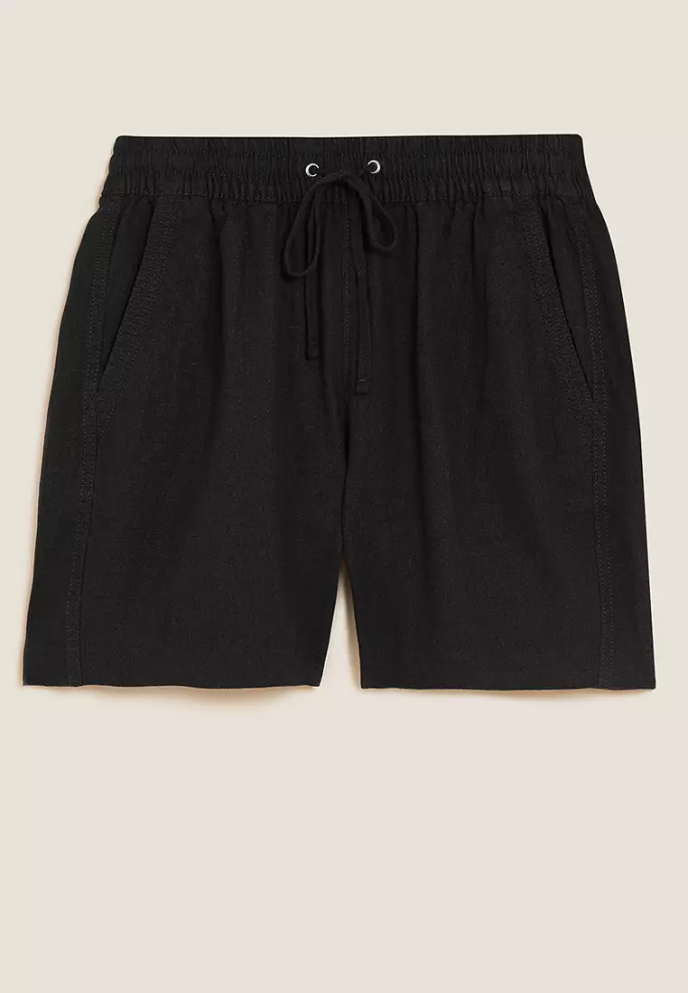 Linen Viscose Pull on Short