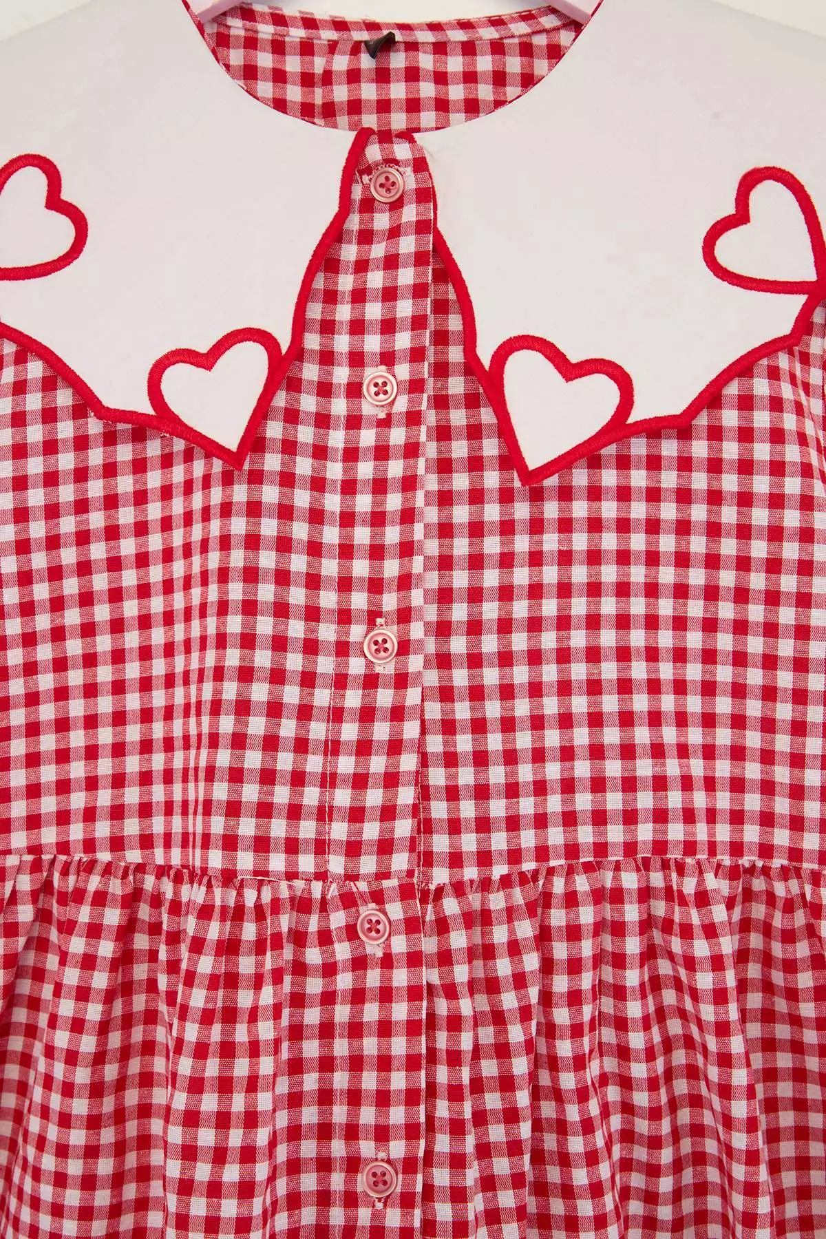 Red Midi Striped Girls Woven Dress Tkdss26El00042