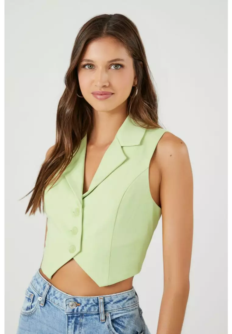 Cropped denim vest deals forever 21