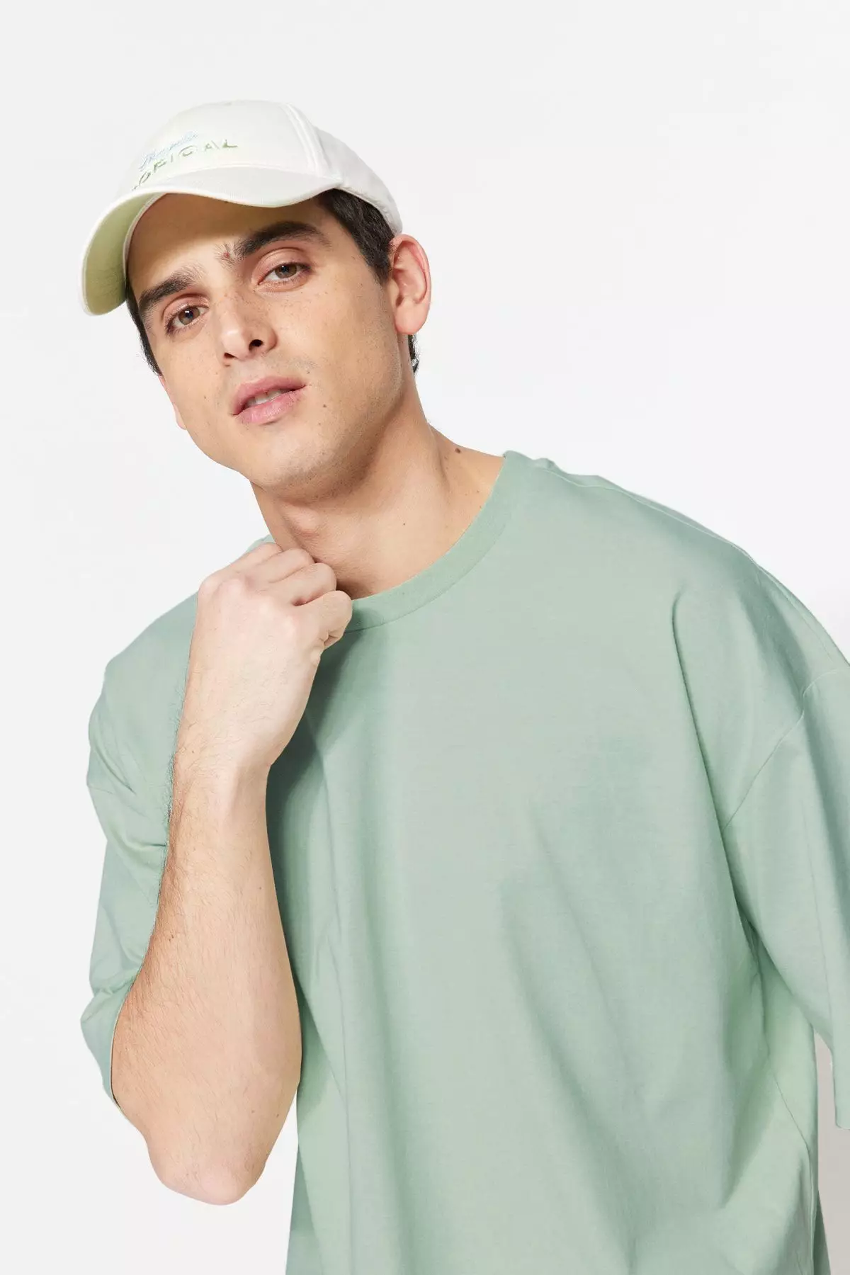 Dark Mint Oversize Basic T-Shirt 100% Cotton Short Sleeve