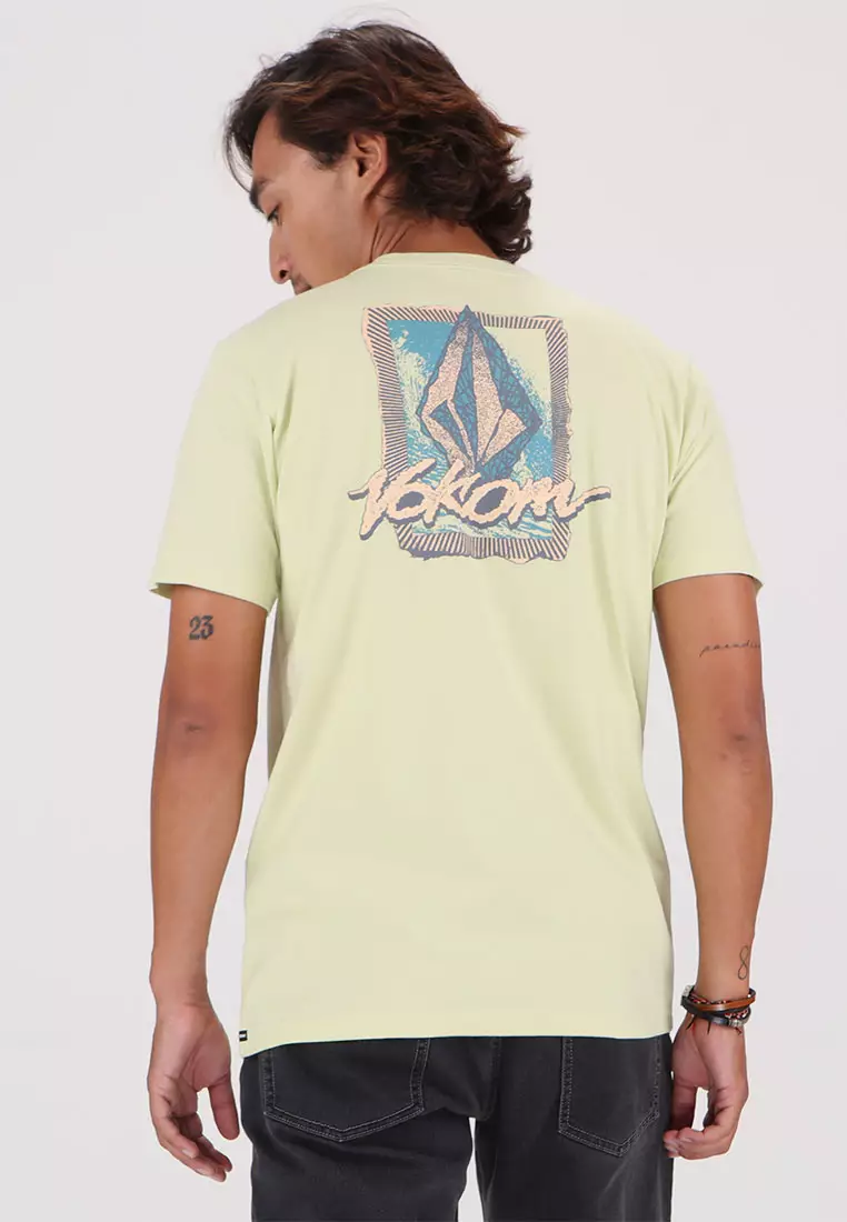 MBT FROTHY POSTCARD SHORT SLEEVE TEE MUTED LIME