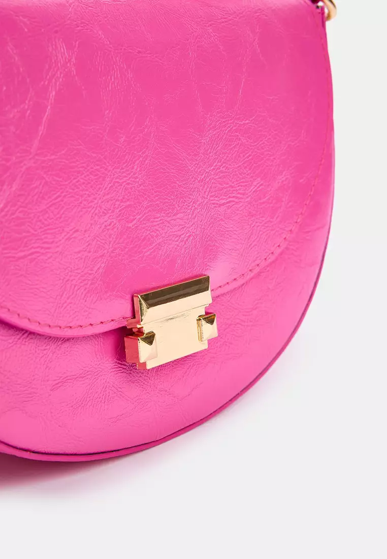 Metal Lock Detailed Mini Shoulder Bag