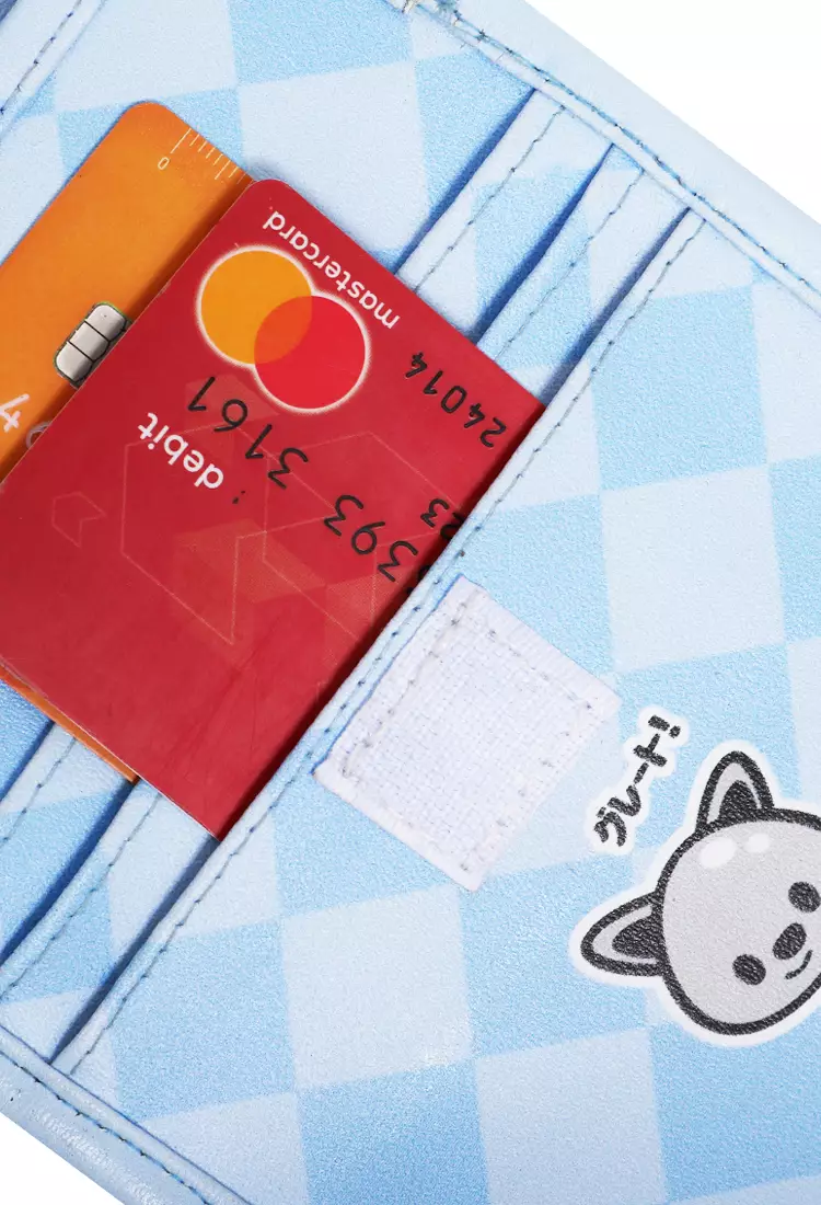 AMB96 Dompet Gantung Kalung Leher Multifungsi Handphone Touchscreen Tido Blue