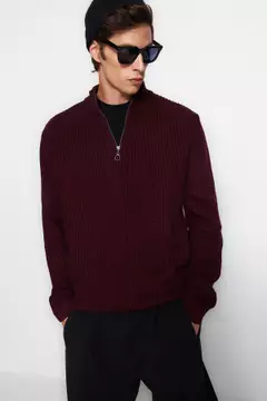 Buy Trendyol Slim Fit Turtleneck Chest Embroidery Detailed Sweater In