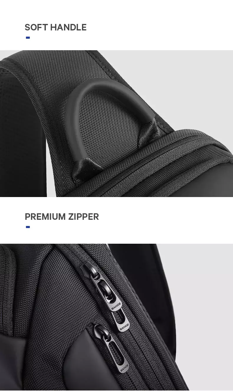 Bange BG7566 Tas Selempang Sling Bag Pria - BLACK